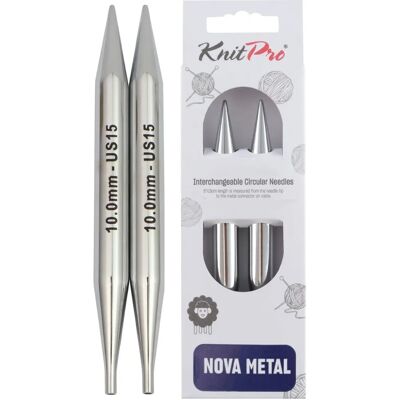 Agulhas circulares intercambiáveis KnitPro Nova Metal 10 mm - Ferramentas de tricô Agulhas circulares intercambiáveis KnitPro Nova Metal 10 mm - Ferramentas de tricô
