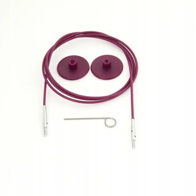KnitPro Wire - Roxo - Cabo intercambiável para agulhas KnitPro Wire - Roxo - Cabo intercambiável para agulhas