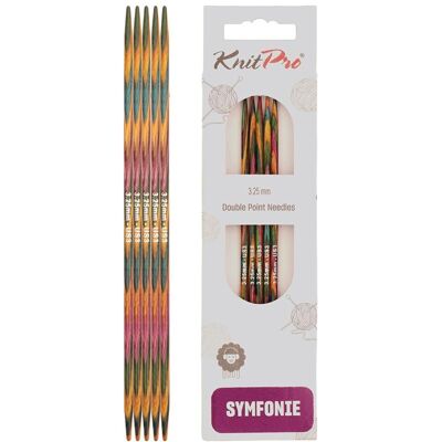 KnitPro Symfonie Dubbelpuntige Breinaalden 15 cm - 3,25 mm (20106) KnitPro Symfonie Dubbelpuntige Breinaalden 15 cm - 3,25 mm (20106)