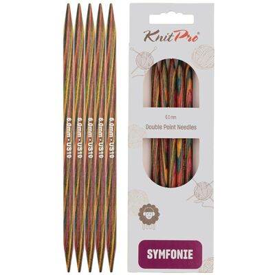 KnitPro Symfonie Double Pointed Needles 20 cm - 6.0 mm (20113) KnitPro Symfonie Double Pointed Needles 20 cm - 6.0 mm (20113)
