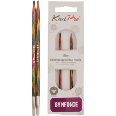 Agulhas de tricô intercambiáveis Symfonie da KnitPro - 3,75mm Agulhas de tricô intercambiáveis Symfonie da KnitPro - 3,75mm
