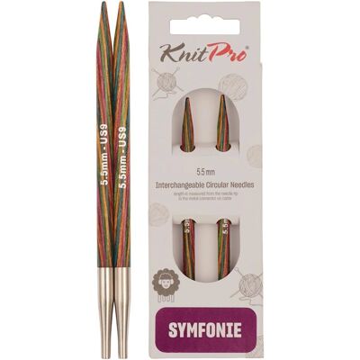 KnitPro Symfonie Utbytbara trådpinnar i trä 3-15mm KnitPro Symfonie Utbytbara trådpinnar i trä 3-15mm