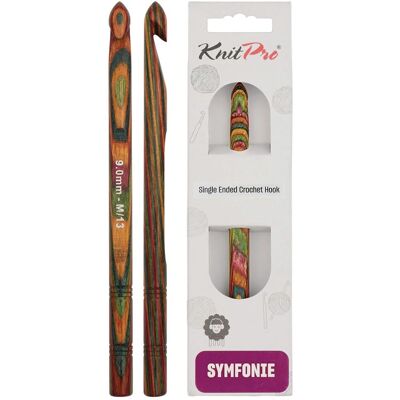 Crochet KnitPro Symfonie 9mm - Coloré, 15cm, Bois de bouleau Crochet KnitPro Symfonie 9mm - Coloré, 15cm, Bois de bouleau
