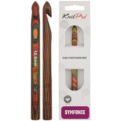 KnitPro Symfonie Häkelnadel - Holz, 15cm, 12mm KnitPro Symfonie Häkelnadel - Holz, 15cm, 12mm