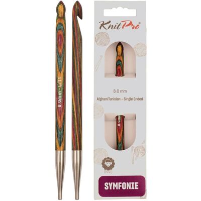 KnitPro Symfonie Gancho tunisiano intercambiável - 8mm KnitPro Symfonie Gancho tunisiano intercambiável - 8mm