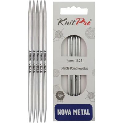 KnitPro Nova Metall Doppelte Spitze Nadeln - 10cm, 3mm - Stricknadeln KnitPro Nova Metall Doppelte Spitze Nadeln - 10cm, 3mm - Stricknadeln