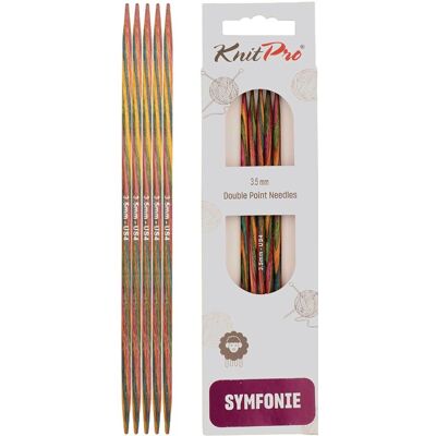 KnitPro Symfonie Dubbelpuntige Birk Breinaalden - Breinaald KnitPro Symfonie Dubbelpuntige Birk Breinaalden - Breinaald