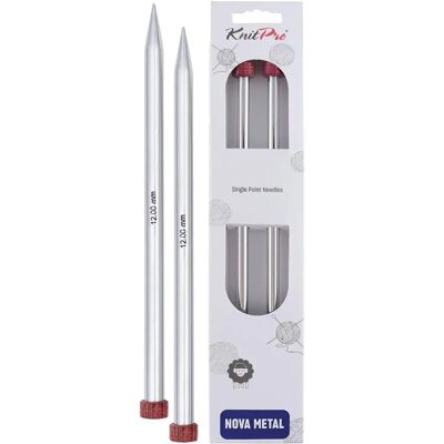 KnitPro Nova Metal Knitting Needles - 40cm - Lightweight Brass, Sharp Tips KnitPro Nova Metal Knitting Needles - 40cm - Lightweight Brass, Sharp Tips