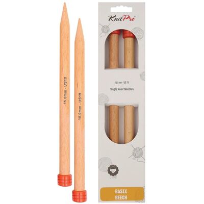 KnitPro - Basix Birch - 35 cm - 15 mm - Knitting Needles KnitPro - Basix Birch - 35 cm - 15 mm - Knitting Needles