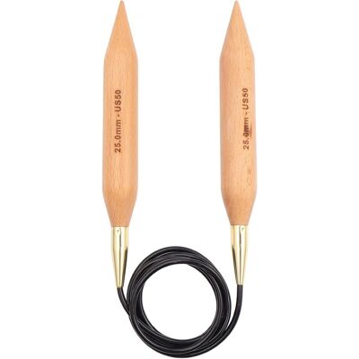 KnitPro Jumbo Birken 120cm 25mm - Stricknadeln KnitPro Jumbo Birken 120cm 25mm - Stricknadeln