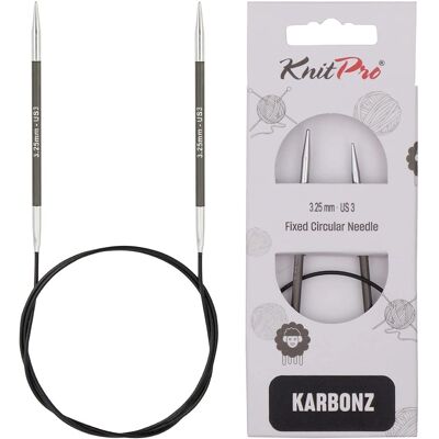 KnitPro Koolstof Cirkelnaald - 3,25mm, 40cm - Breinaald KnitPro Koolstof Cirkelnaald - 3,25mm, 40cm - Breinaald