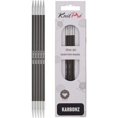 Agujas de tejer KnitPro Carbonz 20cm 3,25mm Agujas de tejer KnitPro Carbonz 20cm 3,25mm