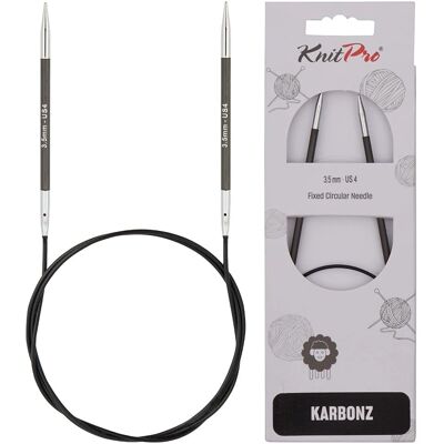 KnitPro Karbonz Kohlefaser Rundnadel 100cm US4 KnitPro Karbonz Kohlefaser Rundnadel 100cm US4