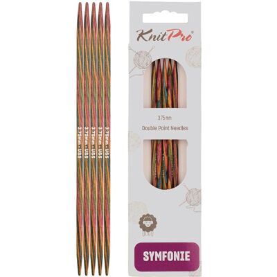 KnitPro Symfonie Dubbeltändade Stickor 15 cm - 3,75 mm (20135) KnitPro Symfonie Dubbeltändade Stickor 15 cm - 3,75 mm (20135)