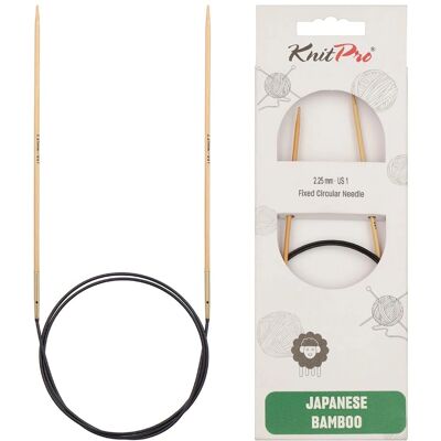 KnitPro - Bamboo Rundstickor 40cm 2,25mm US1 - 40 cm - 2.25 mm US1 - Aguja de tejer KnitPro - Bamboo Rundstickor 40cm 2,25mm US1 - 40 cm - 2.25 mm US1 - Aguja de tejer