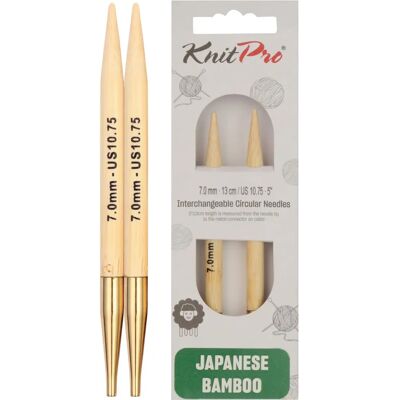 KnitPro 22409 Agulhas de tricô em bambu - Natural - 12x0,7x0,7 cm - Agulhas KnitPro 22409 Agulhas de tricô em bambu - Natural - 12x0,7x0,7 cm - Agulhas