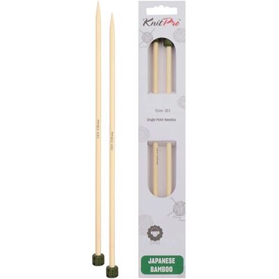 KnitPro - Bamboo 33 cm - 5.50 mm - US9 - Agujas de punto KnitPro - Bamboo 33 cm - 5.50 mm - US9 - Agujas de punto
