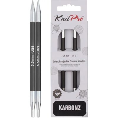 KnitPro Karbonz Rundstricknadeln 5,50 mm 100 mm - Stricknadeln KnitPro Karbonz Rundstricknadeln 5,50 mm 100 mm - Stricknadeln