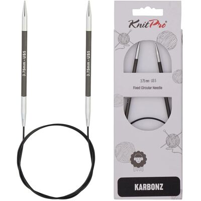Aiguilles circulaires KnitPro Karbonz 40cm 3,75mm US5 Aiguilles circulaires KnitPro Karbonz 40cm 3,75mm US5