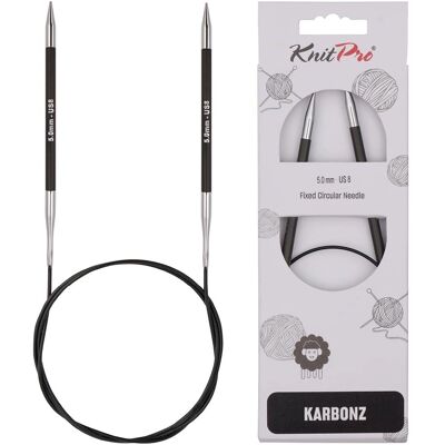 Aghi circolari KnitPro Karbonz 5mm 100cm - Ferri da maglia Aghi circolari KnitPro Karbonz 5mm 100cm - Ferri da maglia