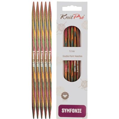 KnitPro Symfonie Ferri a Doppio Punta 15 cm - 5,0 mm (20142) KnitPro Symfonie Ferri a Doppio Punta 15 cm - 5,0 mm (20142)