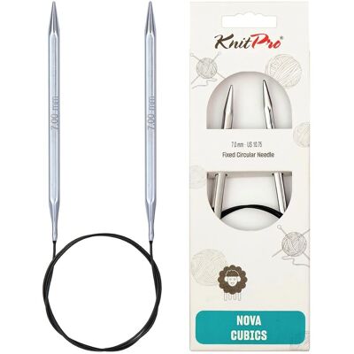 KnitPro Nova Cubics - Messing rundsticka 7,00mm - 40cm KnitPro Nova Cubics - Messing rundsticka 7,00mm - 40cm