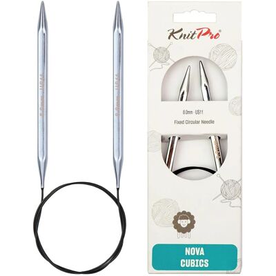 KnitPro KP12164 Silver Nova Cubics Stickor KnitPro KP12164 Silver Nova Cubics Stickor