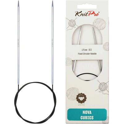 KnitPro Nova Cubics Aiguille Circulaire en Laiton - 60cm US2 KnitPro Nova Cubics Aiguille Circulaire en Laiton - 60cm US2