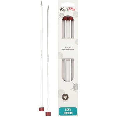KnitPro Nova Cubics Knitting Needles - Brass, 25cm, 4.50mm KnitPro Nova Cubics Knitting Needles - Brass, 25cm, 4.50mm