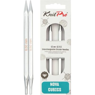 KnitPro Nova Cubics - Aiguilles Circulaires Interchangeables - Argent - 6.5mm - Type de Produit KnitPro Nova Cubics - Aiguilles Circulaires Interchangeables - Argent - 6.5mm - Type de Produit