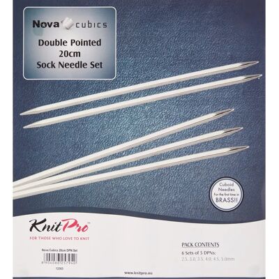 Agujas de tejer Knitpro Nova Cubics - 20cm - Juego de 5 Agujas de tejer Knitpro Nova Cubics - 20cm - Juego de 5