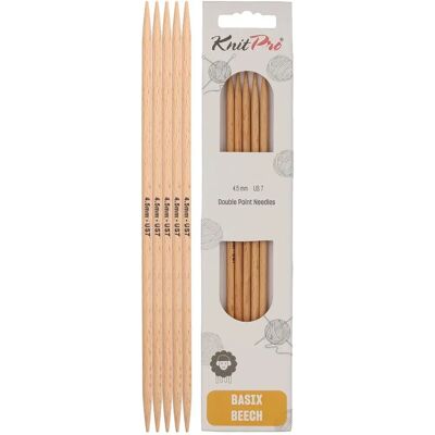 KnitPro Basix Birch Double-Pointed Needles - 20cm 4.5mm - Knitting Tools KnitPro Basix Birch Double-Pointed Needles - 20cm 4.5mm - Knitting Tools