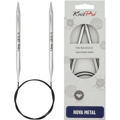 KnitPro Nova Metall Rundstricknadeln - Fest - 50cm - 7mm KnitPro Nova Metall Rundstricknadeln - Fest - 50cm - 7mm