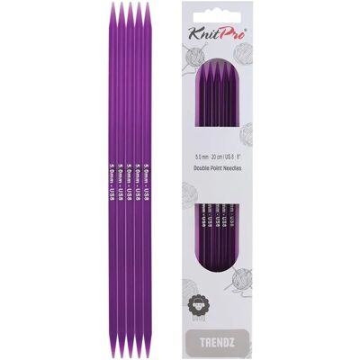 KnitPro Violet 20cm 5mm Knitting Needles - Knitting Needles KnitPro Violet 20cm 5mm Knitting Needles - Knitting Needles