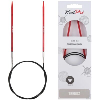 KnitPro Trendz Agulha de tricô - Vermelho - 3,50mm US4 KnitPro Trendz Agulha de tricô - Vermelho - 3,50mm US4