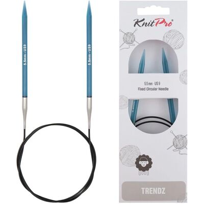 KnitPro - Trendz Akryl 60cm 5,50mm US9 Turquoise - Knitting needles KnitPro - Trendz Akryl 60cm 5,50mm US9 Turquoise - Knitting needles