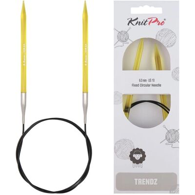 KnitPro Trendz Rundstickor Akryl 120cm 6,00mm Gelb KnitPro Trendz Rundstickor Akryl 120cm 6,00mm Gelb
