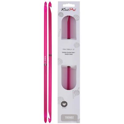 KnitPro Trendz Dubbelsidige Tunesische Haaknaald - 8mm Acryl KnitPro Trendz Dubbelsidige Tunesische Haaknaald - 8mm Acryl