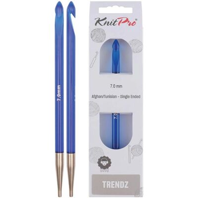 KnitPro Trendz Haaknaald - 7mm Blauw - Haakgereedschap KnitPro Trendz Haaknaald - 7mm Blauw - Haakgereedschap