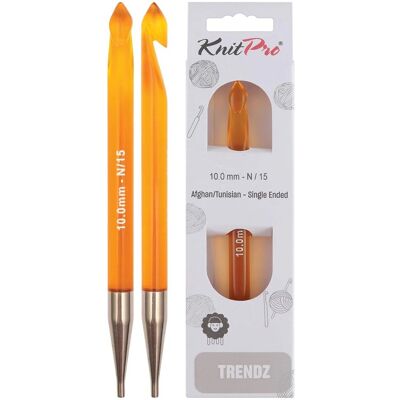 Crochets Tunisiens Interchangeables KnitPro Trendz - 10mm Crochets Tunisiens Interchangeables KnitPro Trendz - 10mm