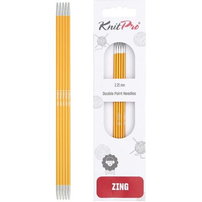 Knit Pro Zing Double-Pointed Needles - 15cm, 2.25mm - Knitting Needles Knit Pro Zing Double-Pointed Needles - 15cm, 2.25mm - Knitting Needles