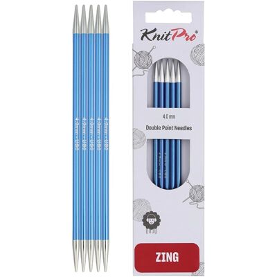 Aghi da maglia Zing a punte doppie - 20cm x 4mm Aghi da maglia Zing a punte doppie - 20cm x 4mm