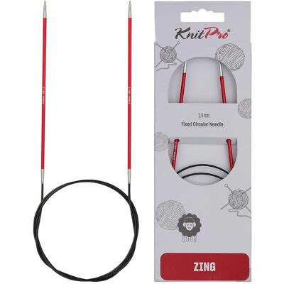 KnitPro 80cm Zing vaste cirkelnaalden - Breinaalden KnitPro 80cm Zing vaste cirkelnaalden - Breinaalden