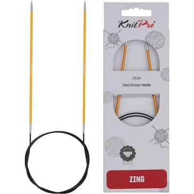 KnitPro K47182 Agulha Circular de Alumínio - 120cm, 2,25mm, Amarela - Agulha KnitPro K47182 Agulha Circular de Alumínio - 120cm, 2,25mm, Amarela - Agulha