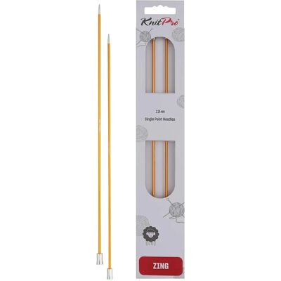 KnitPro Zing Aiguilles à Tricoter 35cm Ambre en Aluminium - Aiguilles à tricoter KnitPro Zing Aiguilles à Tricoter 35cm Ambre en Aluminium - Aiguilles à tricoter