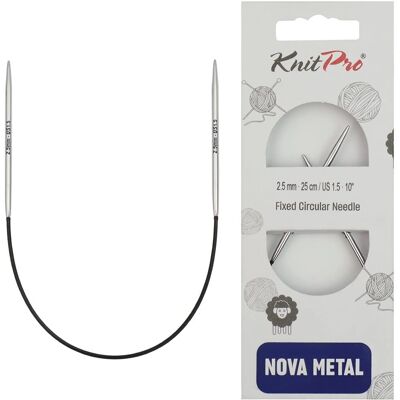 Aiguilles circulaires Nova Métal KnitPro - 25cm 2,5mm - Publicité Aiguilles circulaires Nova Métal KnitPro - 25cm 2,5mm - Publicité