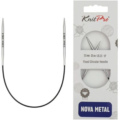 Aiguilles à tricoter circulaires fixes Nova en métal 25cm 3mm - Accessoires de tricot - Publicité Aiguilles à tricoter circulaires fixes Nova en métal 25cm 3mm - Accessoires de tricot - Publicité