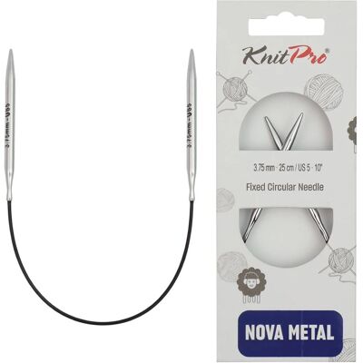 Aiguilles à tricoter circulaires KnitPro Nova Métal - 25cm x 3,75mm - Publicité Aiguilles à tricoter circulaires KnitPro Nova Métal - 25cm x 3,75mm - Publicité