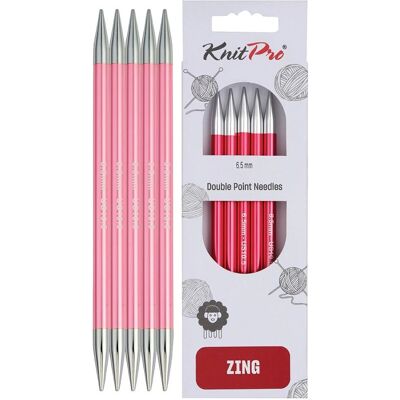Agulhas de tricô em alumínio KnitPro Zing - 20cm US10 ½ Coral Agulhas de tricô em alumínio KnitPro Zing - 20cm US10 ½ Coral