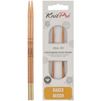 Alfinetes de tricô KnitPro Basix de bétula - Circulares - Intercambiáveis - Multicolor Alfinetes de tricô KnitPro Basix de bétula - Circulares - Intercambiáveis - Multicolor
